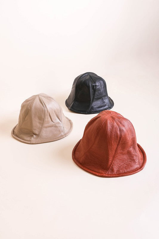 Vegan Leather Bucket Hat Coco’s Tee Boutique